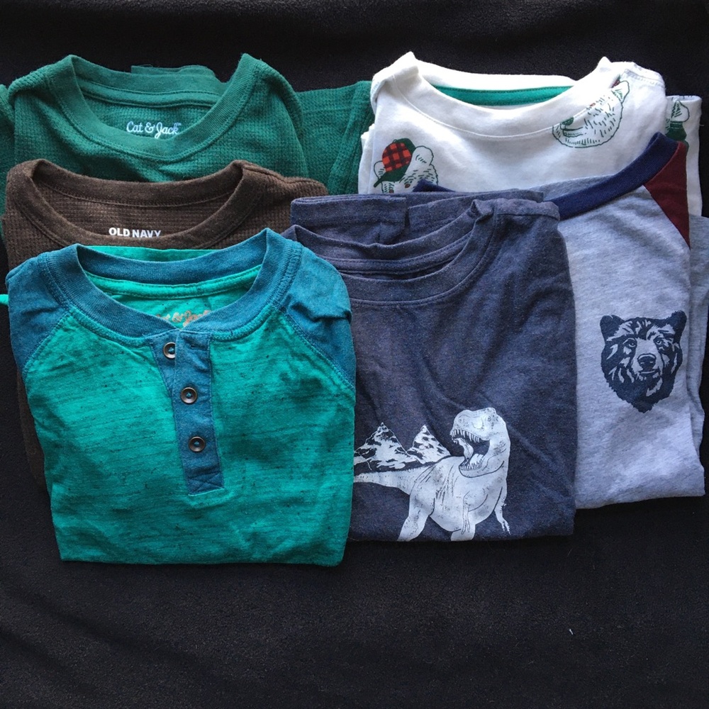 Cat & Jack long sleeve tee bundle 6/7